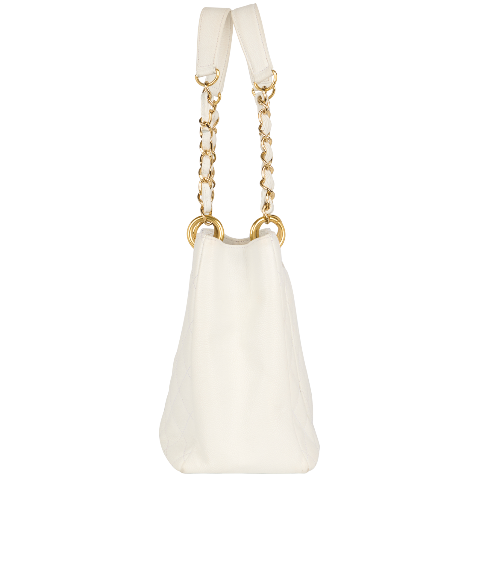 GST, &pound;1,300, Handbags, White, Caviar Leather, Bottom view